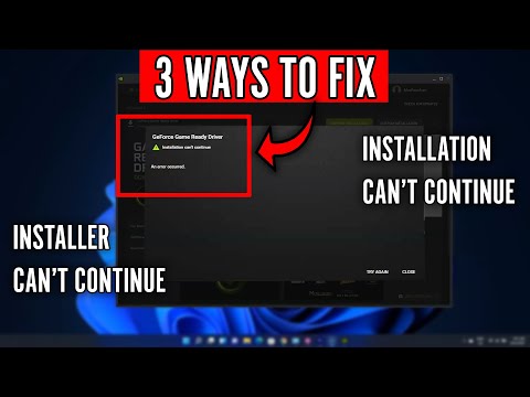 3 Ways to Fix NVIDIA GeForce Driver "Installation can't continue" Error (Win 11/10)