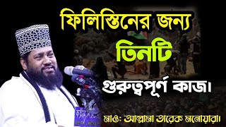 ফিলিস্তিনের জন্য তিনটি গুরুত্বপূর্ণ কাজ ||আল্লামা তারেক মনোয়ারা