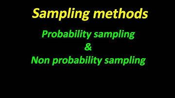 Probability sampling and non probability sampling Lec 5:Ch# 4 bsc part 2/Urdu/Hindi | Statistics Uop