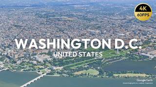 Washington D.C. From Above | Cinematic 4K Virtual Flyover Tour with Relaxing Ambient Music Update