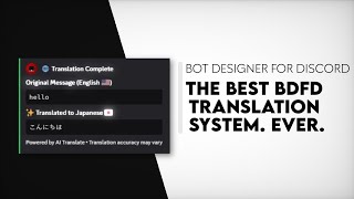 The BEST BDFD Translate System | 100+ Languages, Auto-Detect, Flags | Bot Designer For Discord