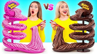 Gumové Jídlo Vs Čokoládové Jídlo Výzva | Fantastické Potravinové Hacky Multi Do