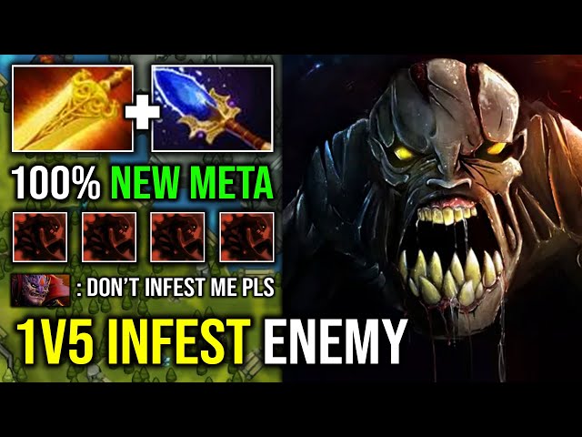 WTF 1v5 Radiance Aghanim Enemy Infest Late Game Hyper Carry Lifestealer Against PL Illusion Dota 2 class=