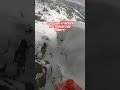 Is this line at @jacksonhole scarier than Corbet’s Couloir? #ski #skiing #jacksonhole #pov #snow