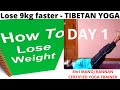Shri manoj kannan  lose 9kg weight in 99days 9 practices tibetan yoga  leg raise practice day 1