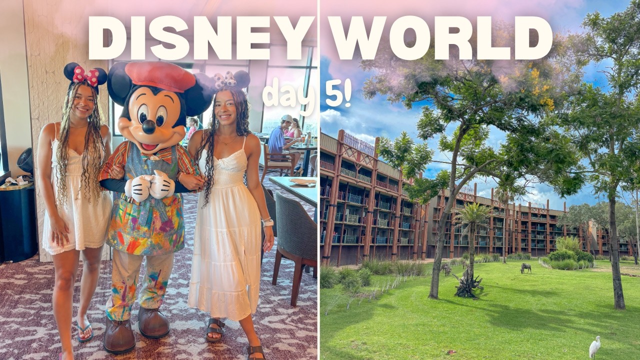 Disney's Animal Kingdom Lodge check in day!🦒 Breakfast at Topolino's Terrace & Typhoon Lagoon 🌊🌴