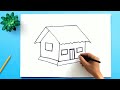 Simple House Drawing ✅ How to Draw a House step by step Easy