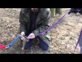 Slackline montaż
