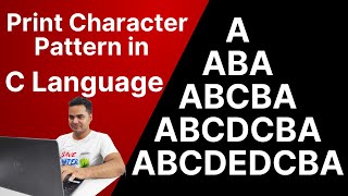 C Program to Print Alphabet Pattern 13 - C Programming Tutorials #Question14
