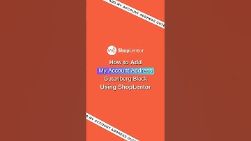 How to Add My Account Address Gutenberg Block #woocommerce #wordpress #shortsvideo