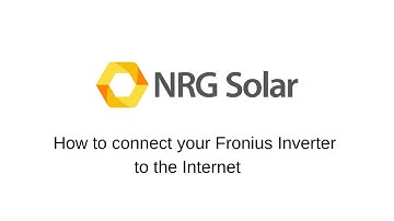 Connecting your Fronius Inverter to the Internet