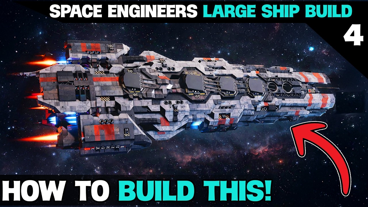 How To BUILD a Large Ship (EP4) A GOOD LOOKING SHIP in Space Engineers [2026]