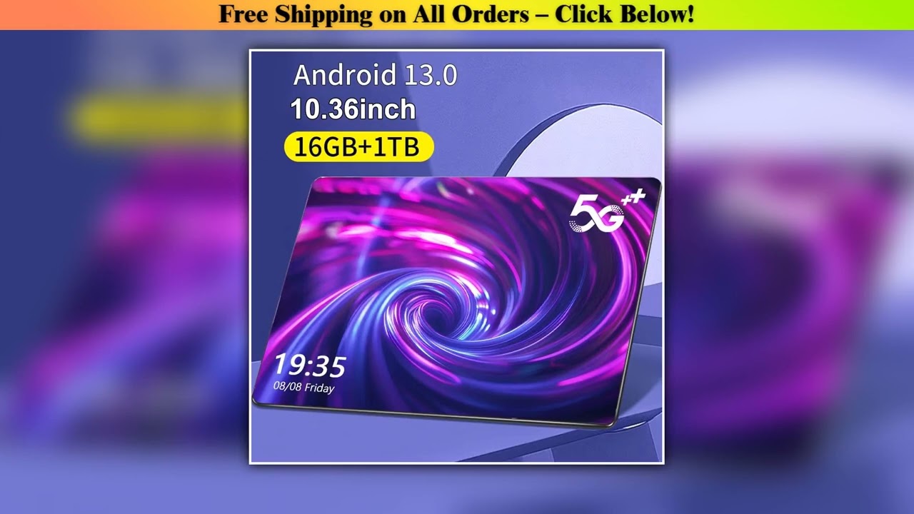 2025 Global Version 10.36Inch Android 13.0 Tablet Android 16GB RAM 1TB ROM 16MP 32MP 12000mAh