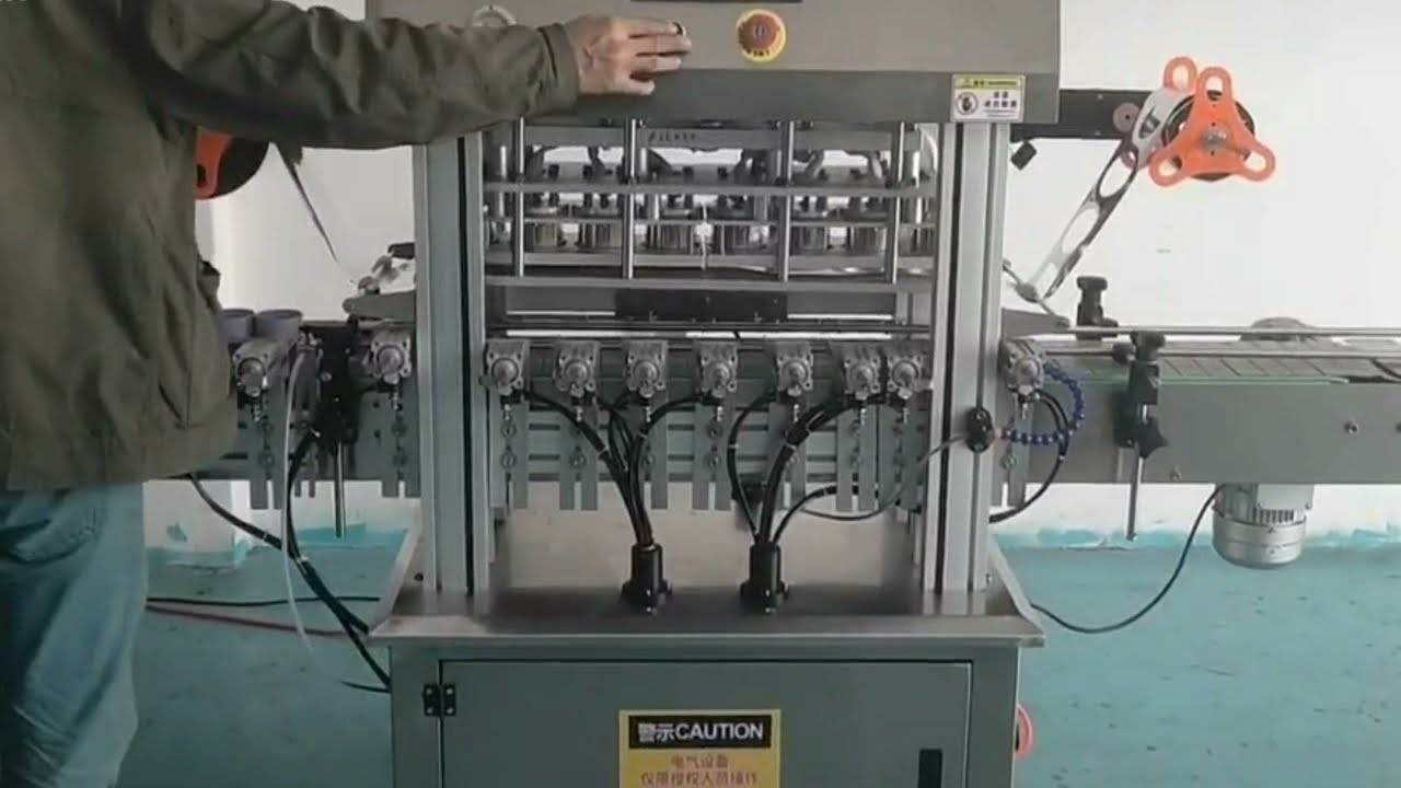 Automatic 6 head jar foil sealing machine high speed YouTube
