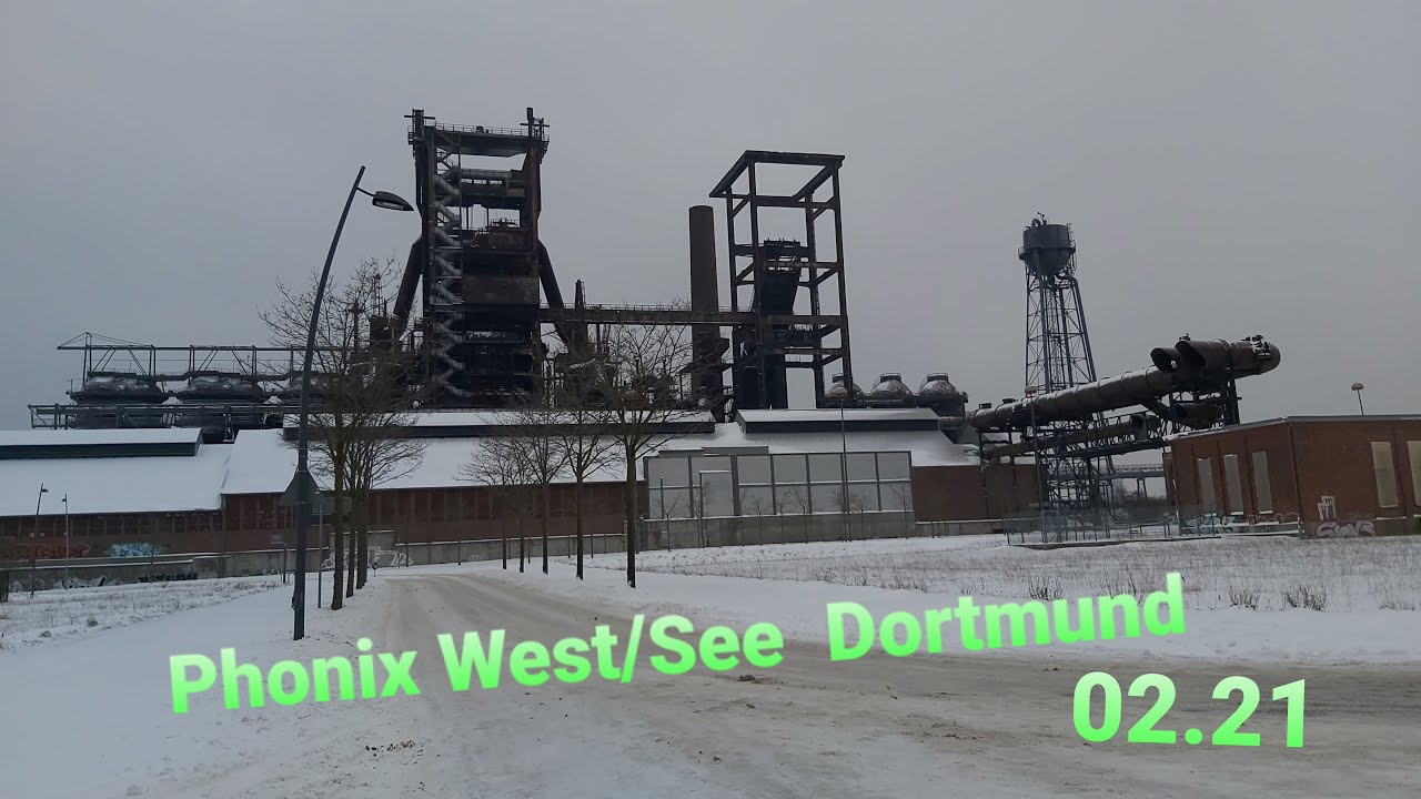 Wintereinbruch in Dortmund 3/Eisiger Phonix West/Phonix See, vom schnee bedeckt
