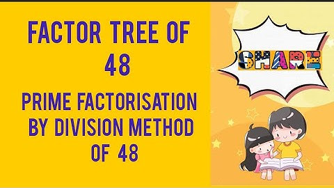 Factor tree of 48 / prime factorisation by division method of 48 :learning maths with faiza class 4