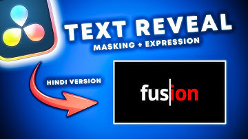 FUSION - Nice and clean text reveal using Expression! How to animate a mask without using keyframe.