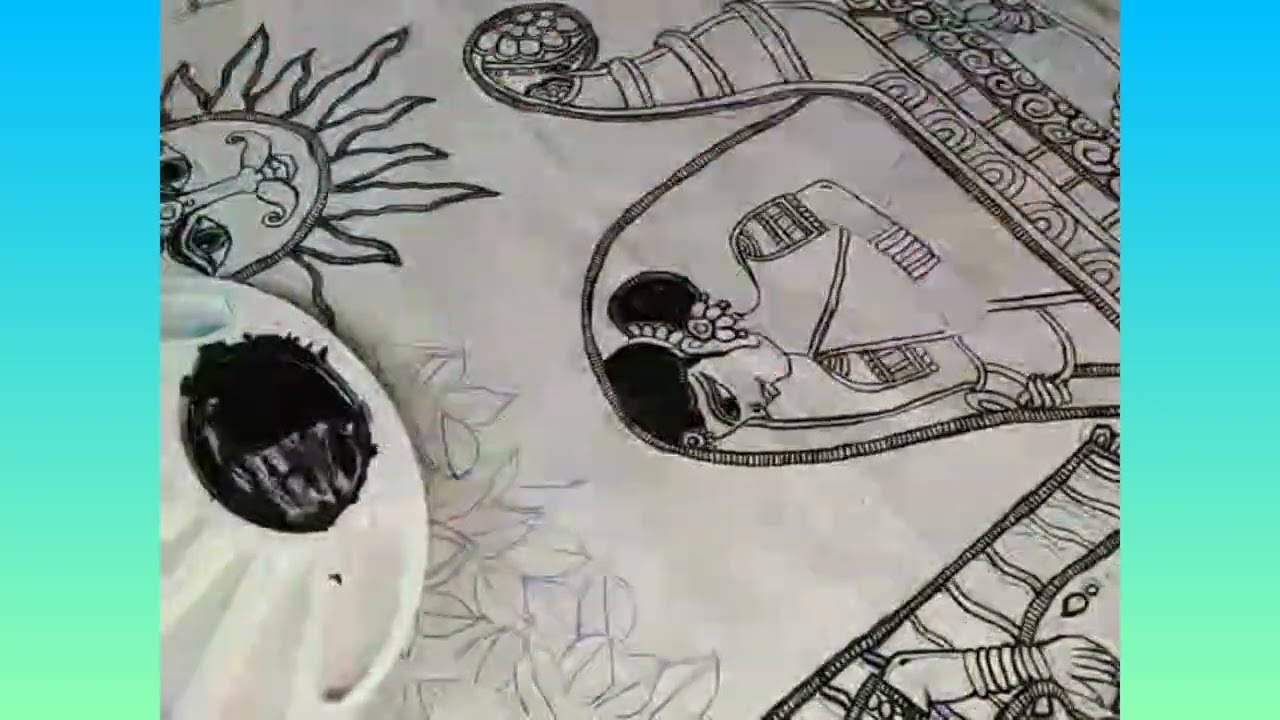 #madhubanipaintingbySnehaRajan