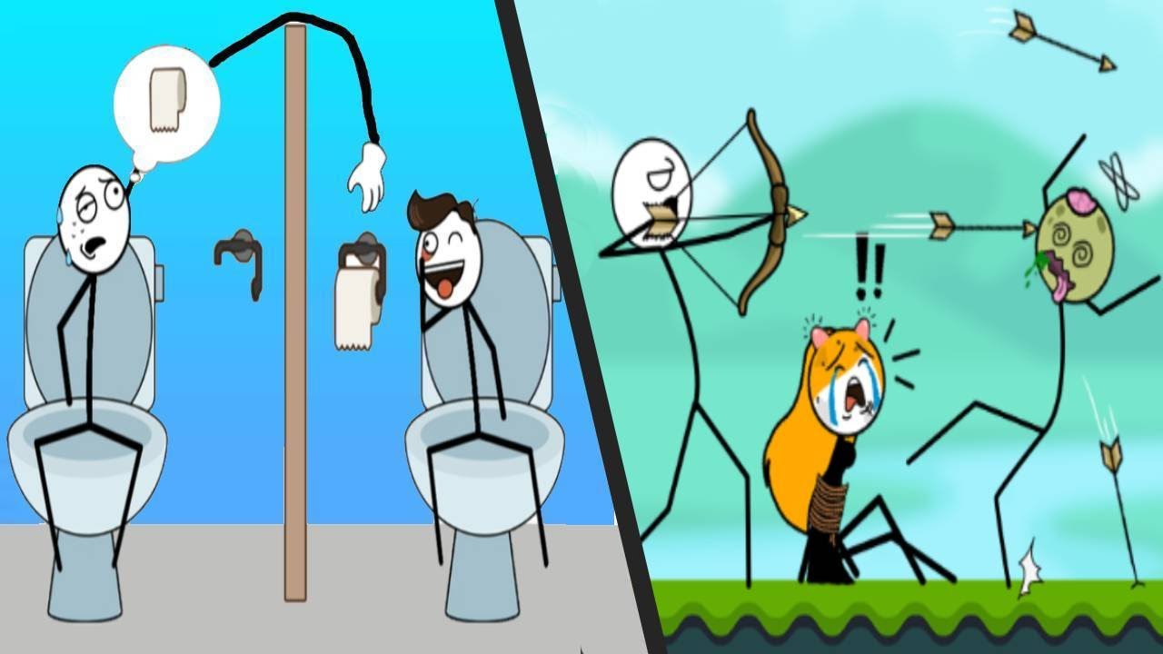 THIEF PUZZLE vs STICK SHOT - Gameplay Walkthrough New Levels UPDATED Android ios