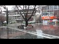 Larisa city in Greece - walking tour in the heavy rain (Jan 2021)