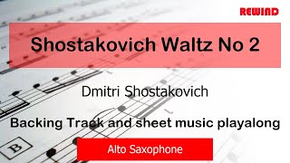 Shostakovich Waltz No 2 Alto Sax Backing Track with Full Orchestra