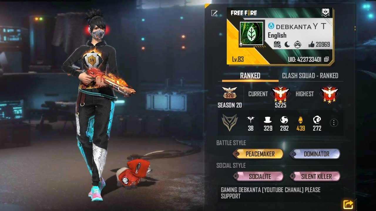 Free Fire Live Class Squad Gameplay Level 83 Debkanta YT - YouTube