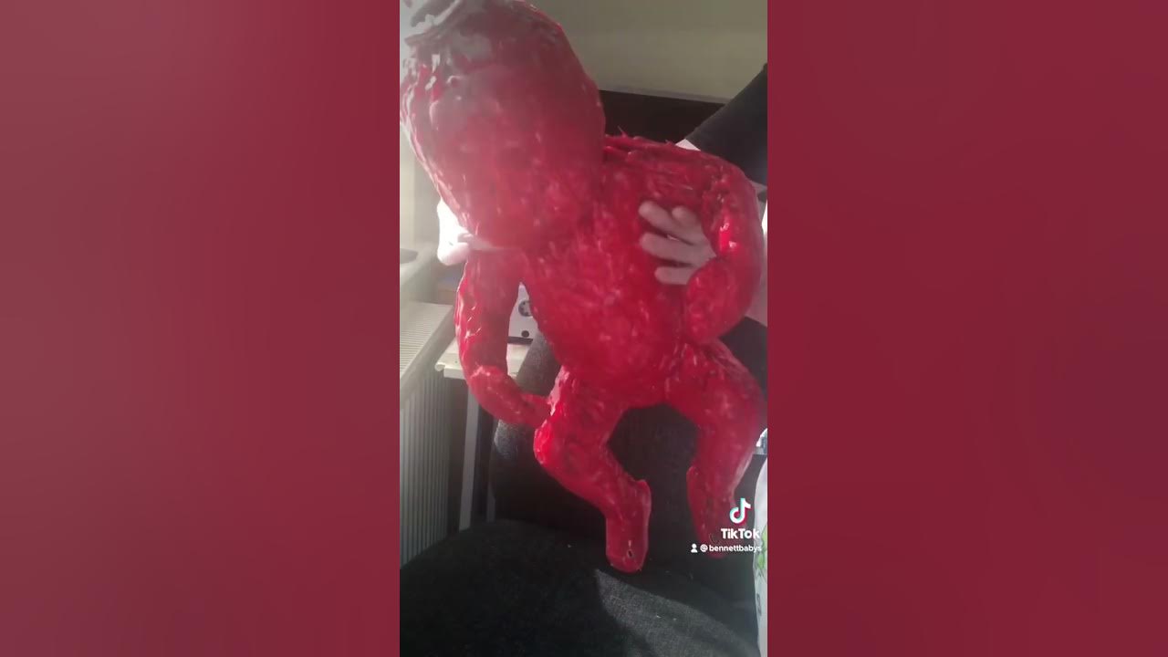 Pouring and pulling a silicone baby