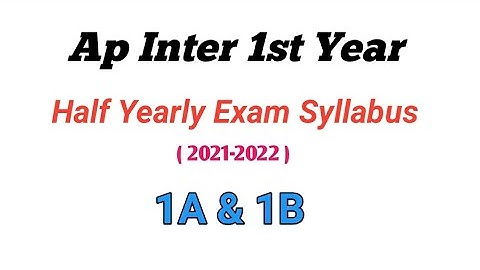 Ap inter Half yearly Exam syllabus || Ap Inter 1st year maths Syllabus for Half yearly exams
