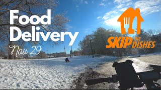 4 HOURS Shift After First Snow Nov. 29 | Skip The Dishes by Food Rush Delivery 1,349 views 2 years ago 13 minutes, 55 seconds