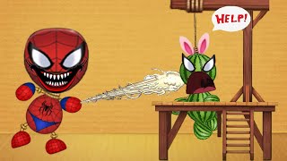 Kick The Buddy 2024 | The Gallows Vs Spider Buddy  Kick The Buddy new #iqgamerkick