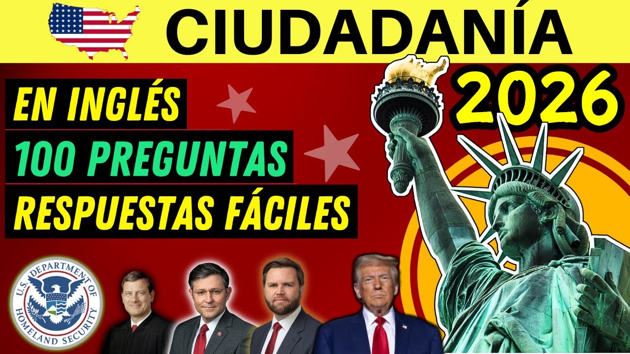Examen de ciudadan&iacute;a americana en INGL&Eacute;S 2026 (100 Preguntas in English