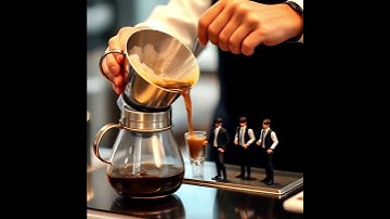 ☕ Miniature Workers’ Coffee Adventure | Giant Beans to Filter Coffee!