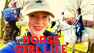 Day in the Life with HORSES|Feeding, Lessons, Riding, & Chores