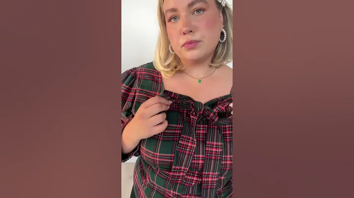 Margo Top in Green Plaid Try On in Size 1X - Ivy City Co