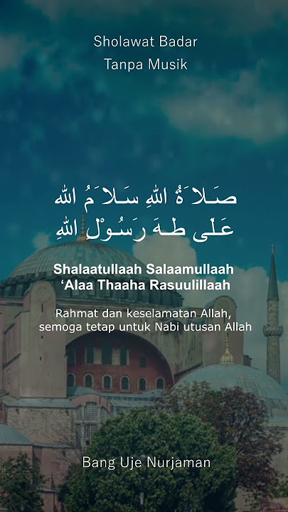 Sholawat Badar tanpa musik #sholawatnabi #sholawatbadar