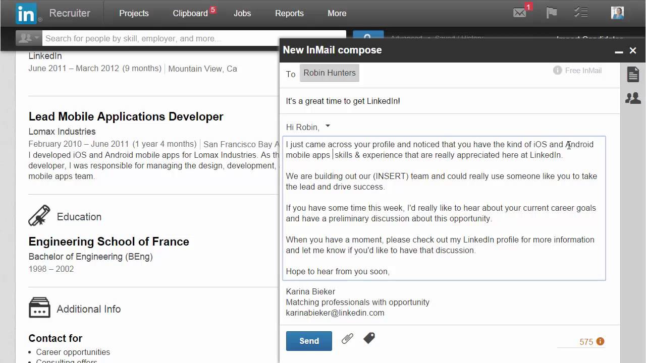 Meet the New InMail Compose Experience -- Product Enhancement 2015