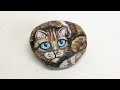 How to Paint a Cat on a Stone | Rock Painting Tutorial