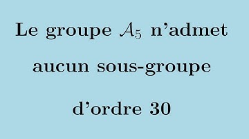 Le groupe alterné A5 n