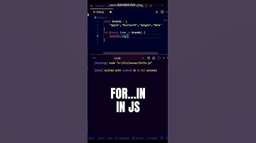 for...In Array Iteration in JavaScript 🤯🤯 #shorts #programming #javascript #youtubeshorts