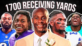 The Only 12 Players To Have 1700+ Receiving Yards In A Season Details