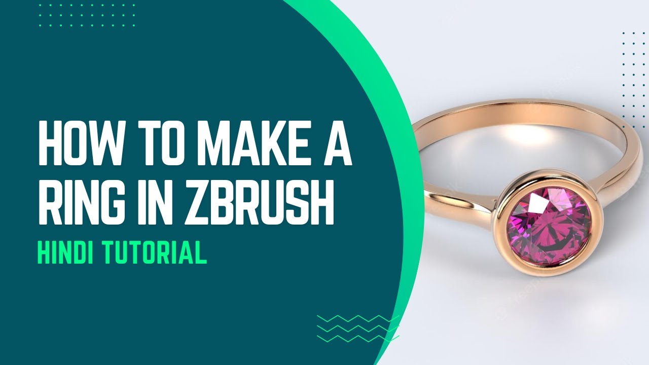 How To Make a Ring in ZBrush | Tutorial in Hindi - YouTube