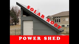 Futuristic Shed With Integrated Solar Panels! Time Lapse Construction