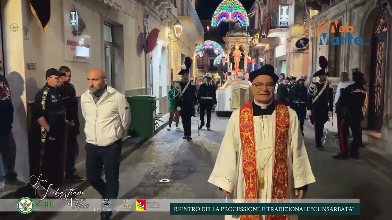 2) Festa di san Sebastiano 2024 - Rientro della processione e tradizionale “Cunsarbata”