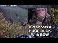 Ohio Kid Shoots A HUGE BUCK With CROSSBOW- PRICELESS REACTION