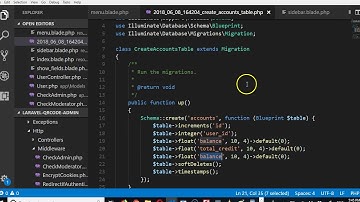 QRcode tutorial   46   payments   accounts migration - Laravel 5.6 full project course