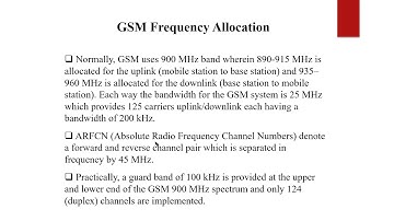 MCO- Mobile Computing- BE CSE- GSM Frequency Allocation