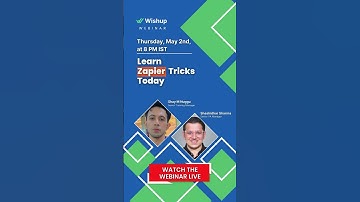 Zapier Webinar - Automate Tasks in Seconds! #zapier #webinar #wishup