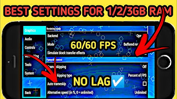 ppsspp best settings android | no lag smooth gameplay | 60fps 100%
