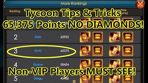 Legacy Of Discord- Tips and tricks for Tycoon. 65,375 Points No Diamonds Part 3