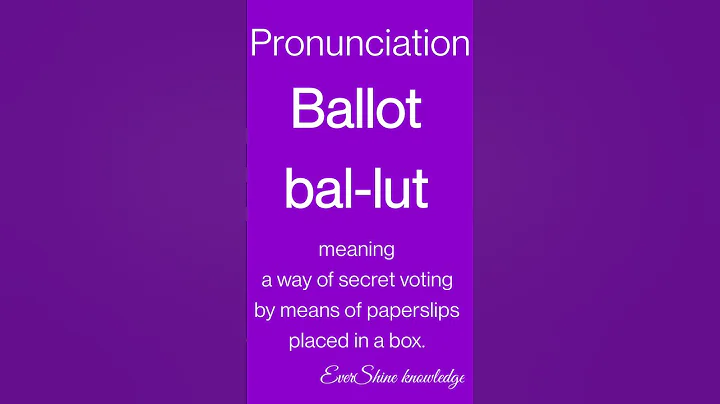 How to pronounce Ballot pronunciation with Definition ( meaning )